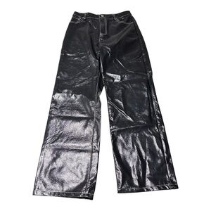 Forever 21 Glossy Black Pants